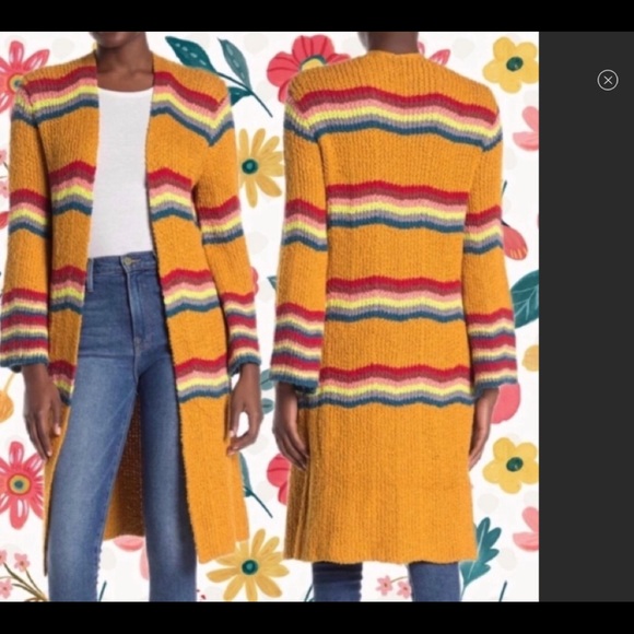 Free People Winding Road Cardigan Sz L 